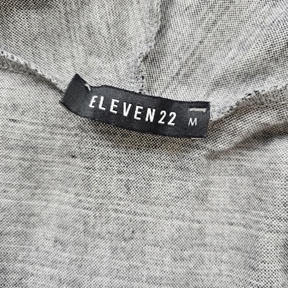 Eleven22 Draped Waterfall Collar Plaid Open Front Cardigan Jacket - Picture 6 of 10